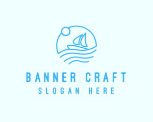 Sea Boat Sailing logo design