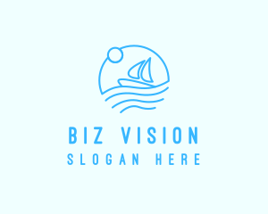 Sea Boat Sailing logo design