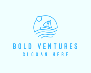 Sea Boat Sailing logo design