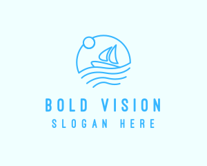 Sea Boat Sailing logo design