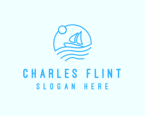 Sea Boat Sailing logo design