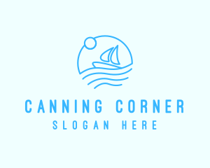 Sea Boat Sailing logo design