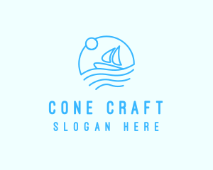 Sea Boat Sailing logo design