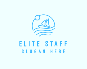 Sea Boat Sailing logo design