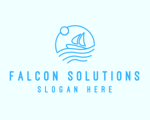 Sea Boat Sailing logo design