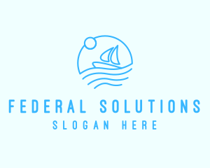 Sea Boat Sailing logo design