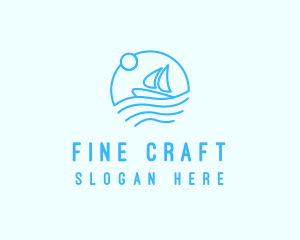 Sea Boat Sailing logo design