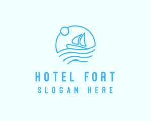 Sea Boat Sailing logo design