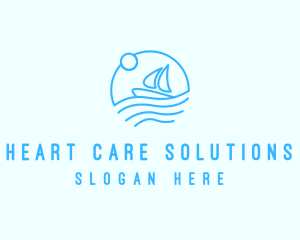 Sea Boat Sailing logo design