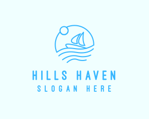 Sea Boat Sailing logo design