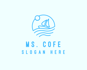 Sea Boat Sailing logo design