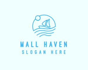 Sea Boat Sailing logo design