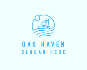 Sea Boat Sailing logo design