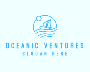 Sea Boat Sailing logo design