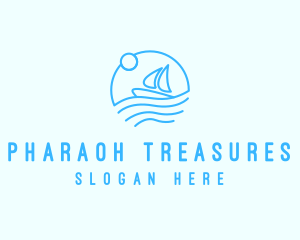 Sea Boat Sailing logo design