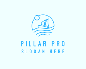 Sea Boat Sailing logo design