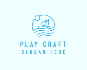 Sea Boat Sailing logo design