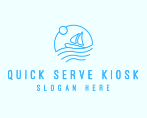 Sea Boat Sailing logo design