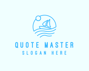 Sea Boat Sailing logo design