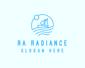 Sea Boat Sailing logo design