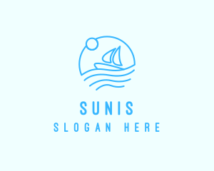 Sea Boat Sailing logo design