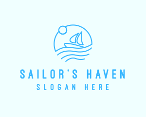 Sea Boat Sailing logo design