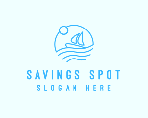 Sea Boat Sailing logo design