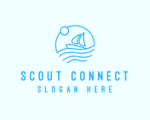 Sea Boat Sailing logo design