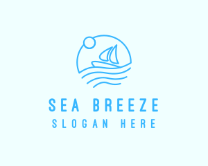 Sailing - Sea Boat Sailing logo design