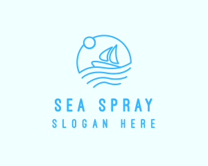 Sea Boat Sailing logo design