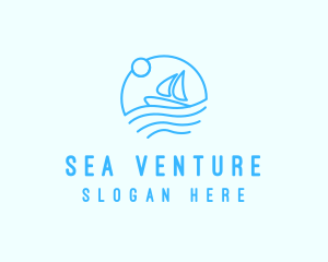 Sea Boat Sailing logo design