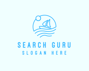 Sea Boat Sailing logo design