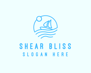 Sea Boat Sailing logo design