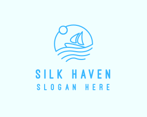 Sea Boat Sailing logo design