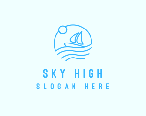 Sea Boat Sailing logo design