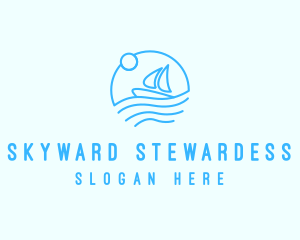 Sea Boat Sailing logo design