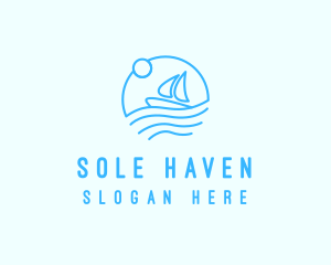 Sea Boat Sailing logo design