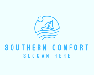 Sea Boat Sailing logo design