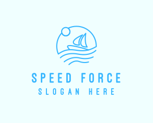 Sea Boat Sailing logo design