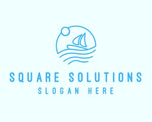 Sea Boat Sailing logo design