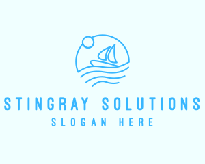 Sea Boat Sailing logo design