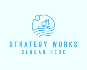 Sea Boat Sailing logo design