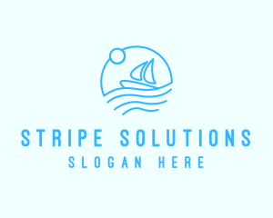 Sea Boat Sailing logo design