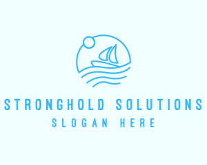 Sea Boat Sailing logo design