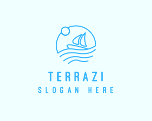 Sea Boat Sailing logo design