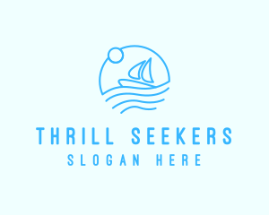 Sea Boat Sailing logo design