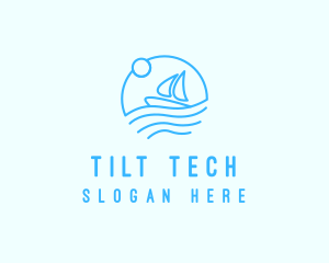 Sea Boat Sailing logo design