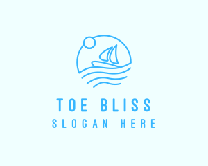 Sea Boat Sailing logo design