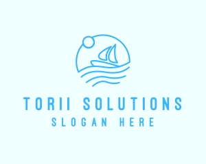 Sea Boat Sailing logo design