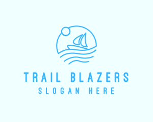 Sea Boat Sailing logo design